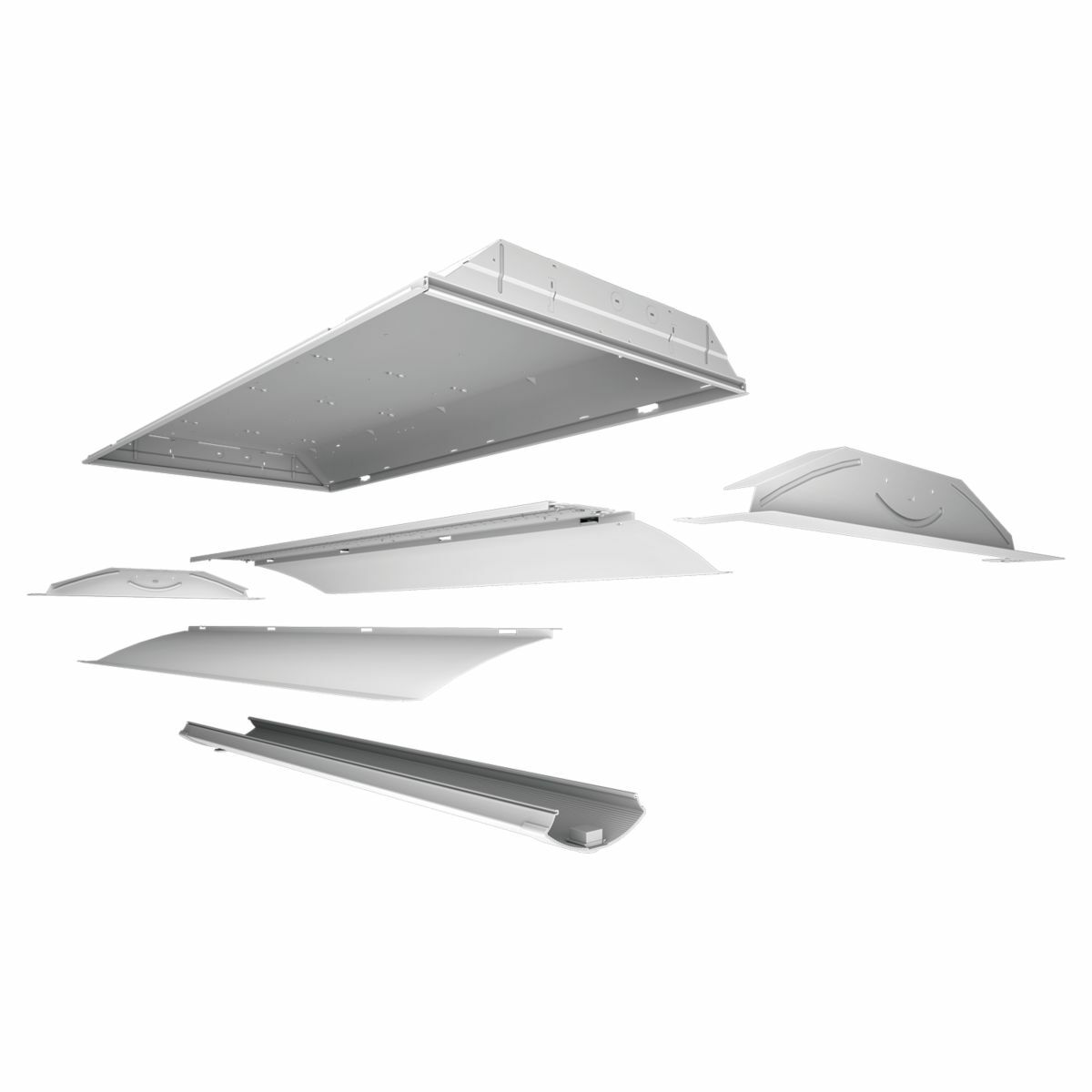 2X4 LED Cruze Retrofit Kit, Ribbed Frosted Acrylic Lens, 5000 Lumens, 85 CRI, 4000K, and UNV 0-10V Dimming Driver