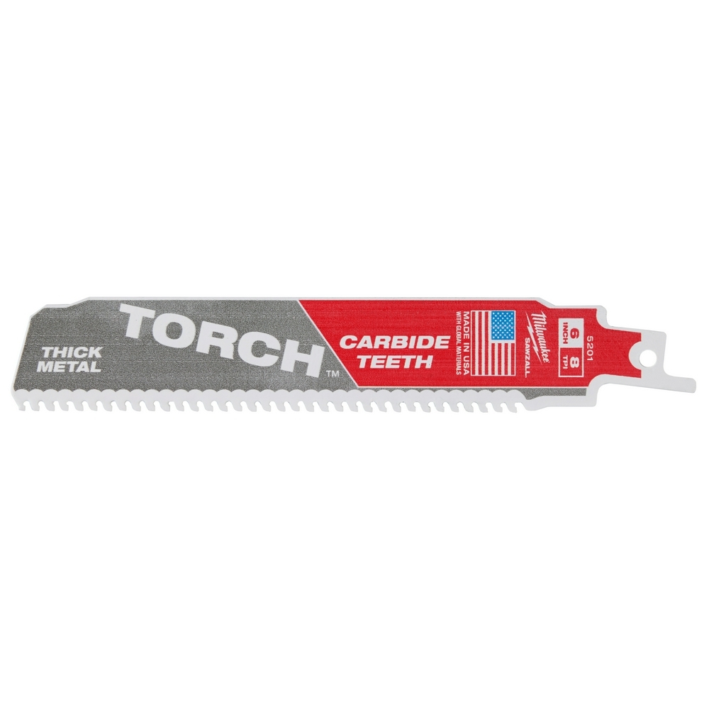 6" 8TPI The TORCH Carbide Teeth SAWZALL Blade 1PK
