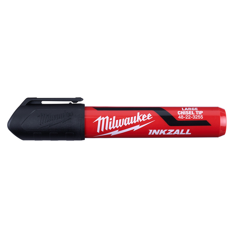INKZALL Large Chisel Tip Black Marker