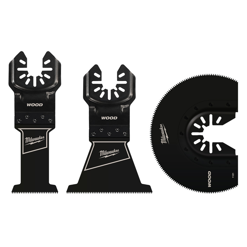 MILWAUKEE OPEN-LOK HCS Wood Multi-Tool Blade Variety Pack 3PC