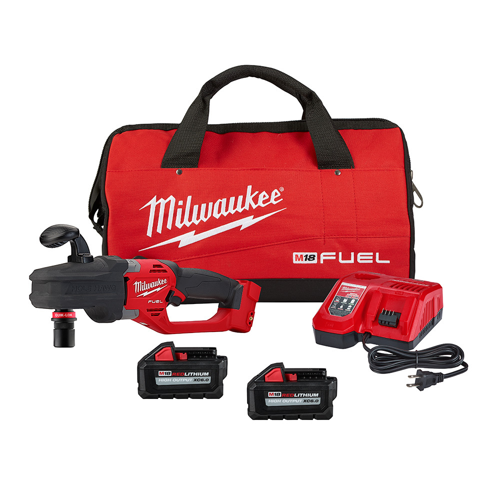 M18 FUEL Hole Hawg Right Angle Drill w/QUIK-LOK - 6.0 Kit