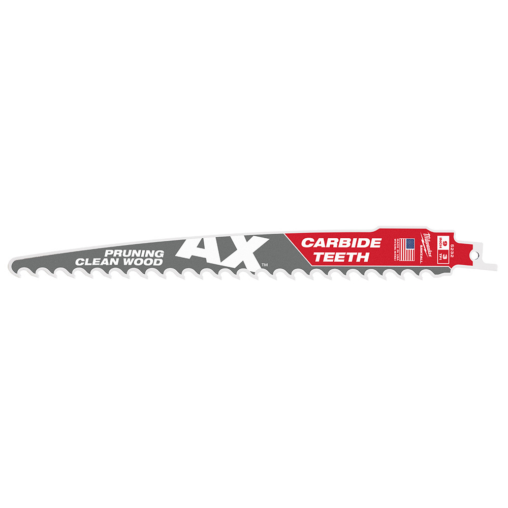 9 3 TPI The AX with Carbide Teeth for Pruning & Clean Wood SAWZALL Blade 1PK
