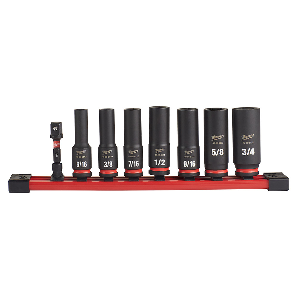 8PC 3/8 DR SAE DP 6 PT IMP SCKT SET