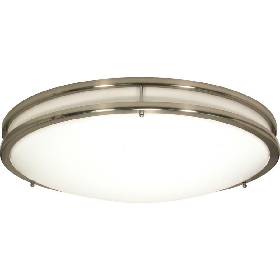 Glamour LED 10" Flush Mount Fixture - Brushed Nickel Finish - Lamps Included