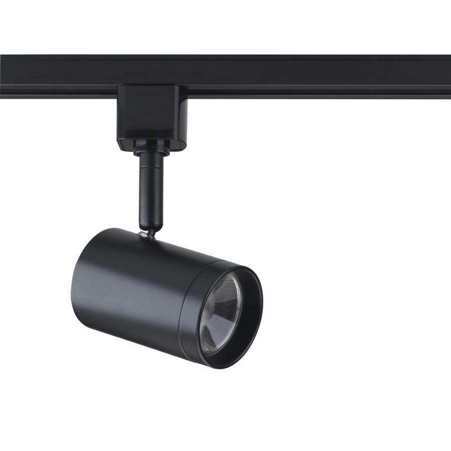 1 Light - LED - 12W Track Head - Small Cylinder - Black - 36 Deg. Beam