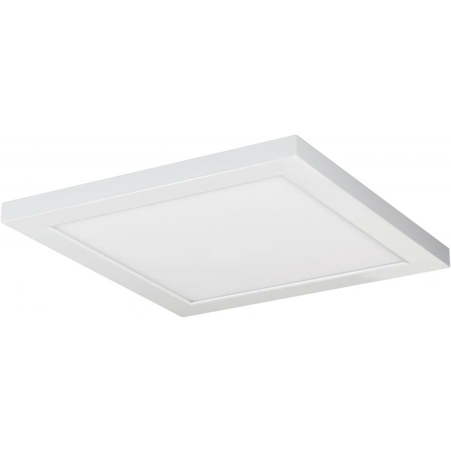 18 Watt 12" x 12" Surface Mount LED Fixture - 4000K - 80 CRI - Low Profile - White Finish - 120/277 Volts