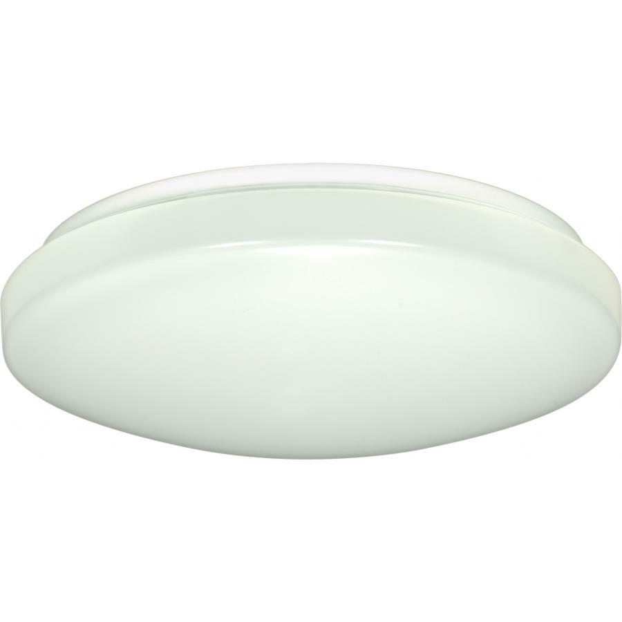 11" Flush Mounted LED Light Fixture - White Finish - With Occupancy Sensor - 120-277 Volts