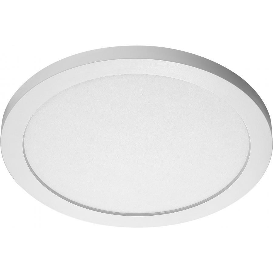 22 Watt 15" Flush Mount LED Fixture - 4000K - Round Shape - White Finish - 120/277 Volts