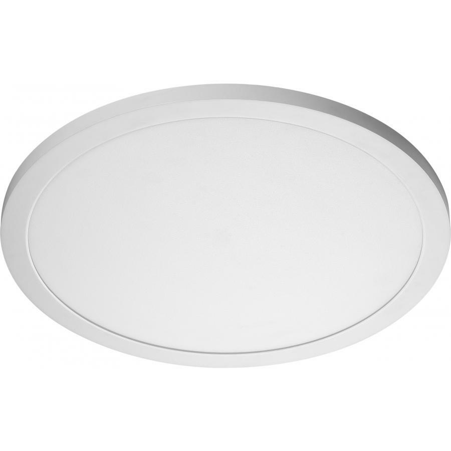 30 Watt 19" Flush Mount LED Fixture - 4000K - Round Shape - White Finish - 120/277 Volts