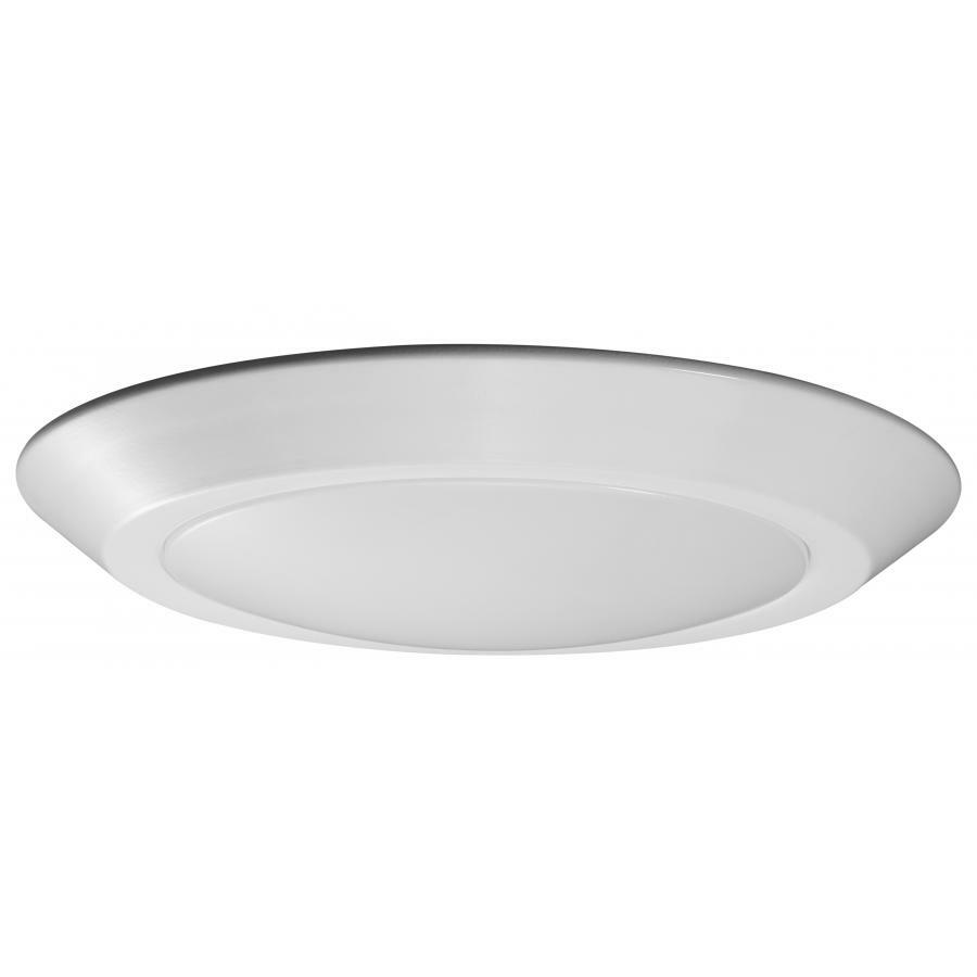 10" LED Flush Mount Fixture - Disc Light - White Finish - 4000K