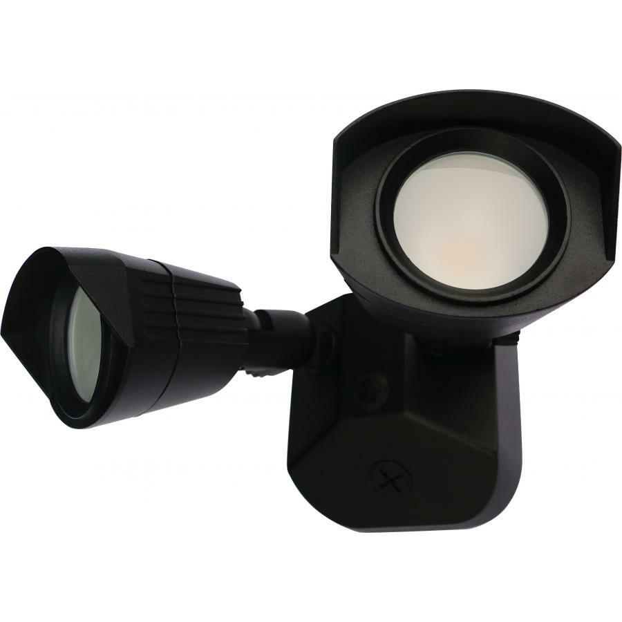LED Security Light - Dual Head Black Finish 4000K