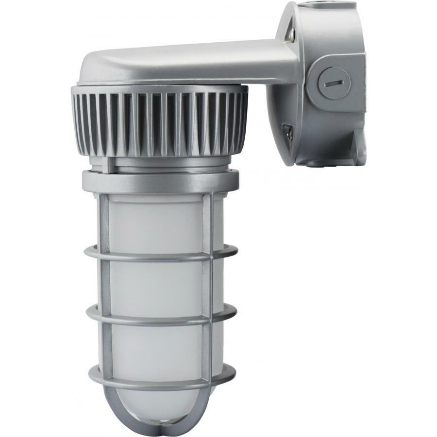 LED Volts Vapor Proof Wall Mount - 20 Watts 4000K Silver Finish 100-277 Volts