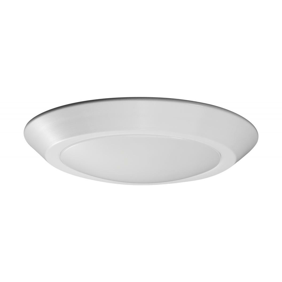 7 in. LED Flush Mount Fixture Disk Light - White Finish 3000K 90 CRI