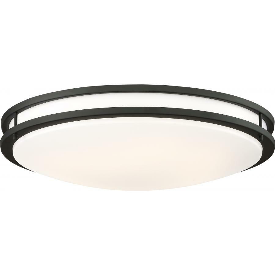 Glamour LED 24 In. Flush Mount Fixture Black Finish