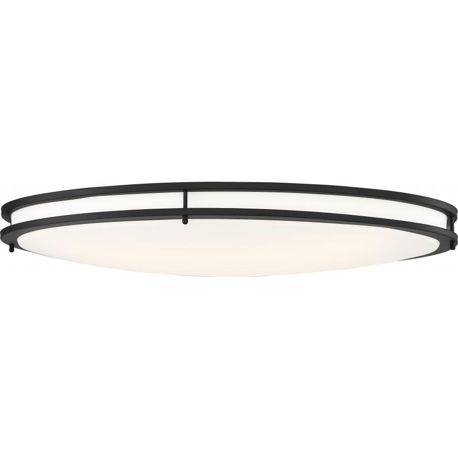 Glamour LED 32 In. Flush Mount Fixture Oval Shape Black Finish