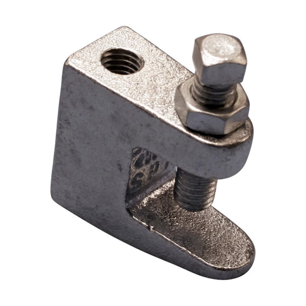 Universal Beam Clamp, Plain, 3/8" Rod, 3/4" Max Flange