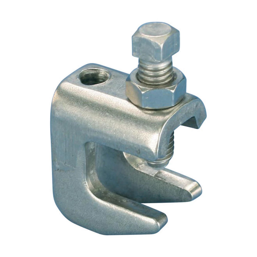305 Stainless Steel Beam Clamp, Top Mount, 3/8" Rod, 5/8" Max Flange