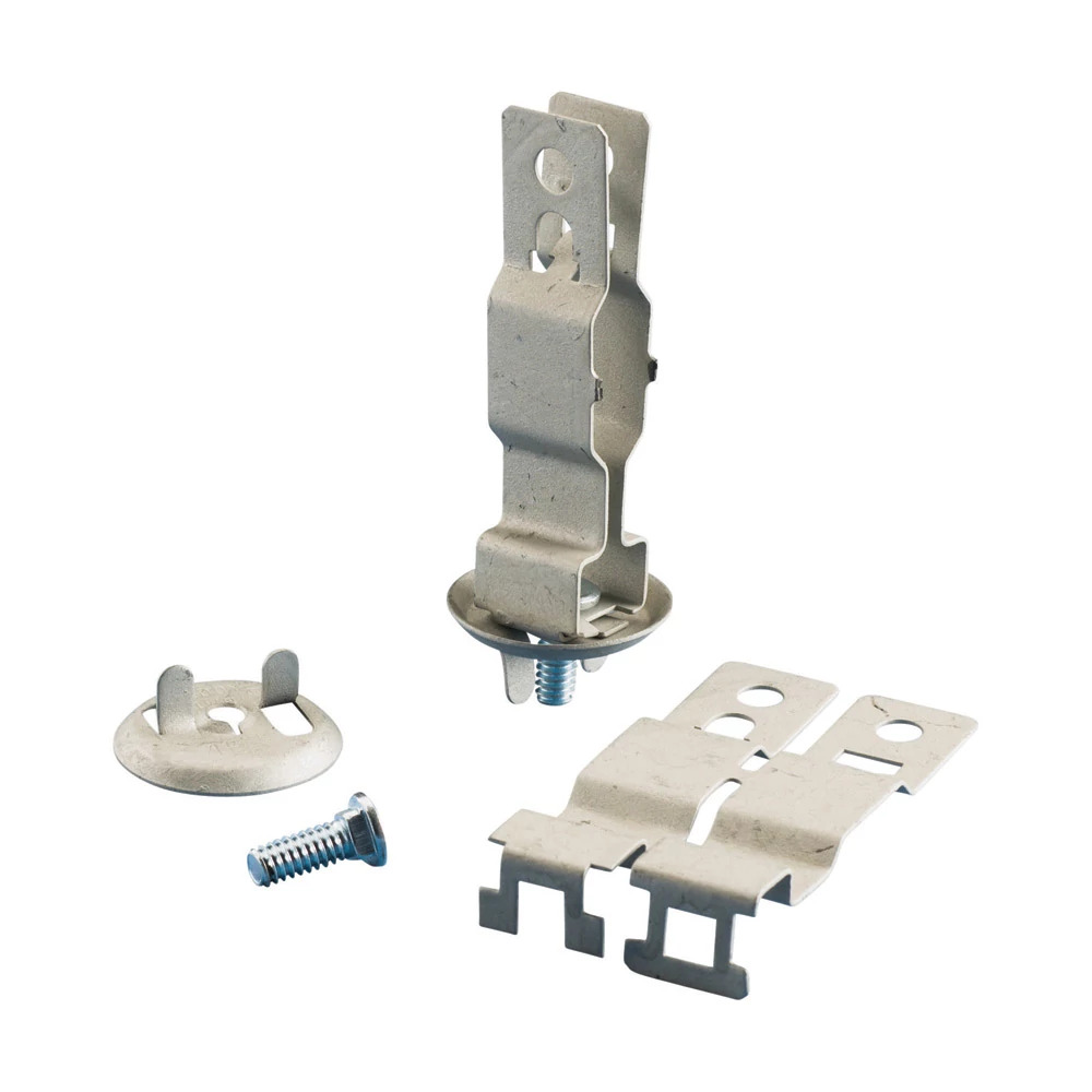 Independent Support Clip, 9/16" T-Grid, 0.563" Screw, Brass Barrel Nut