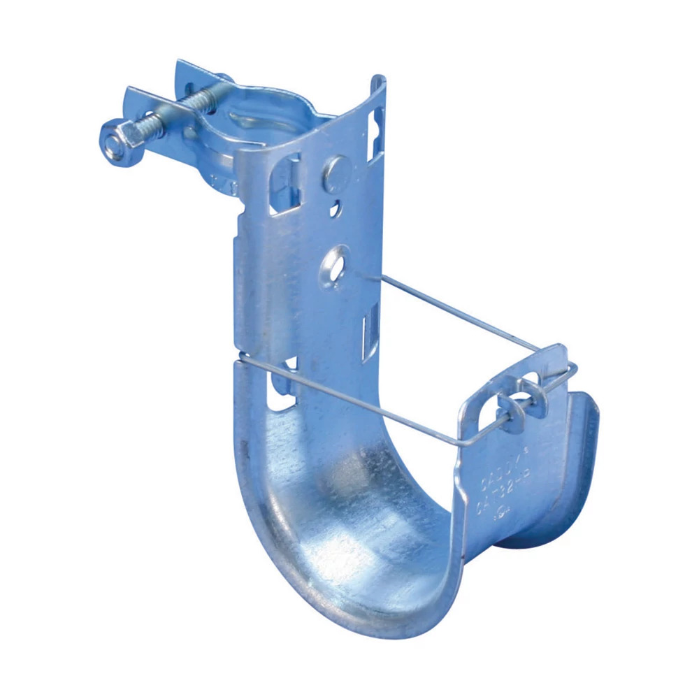 nVent CADDY Cat HP J-Hook with Pedestal Clamp, 2" dia, 3/4" Square, 7/8"-1 1/8" Round Pedestal