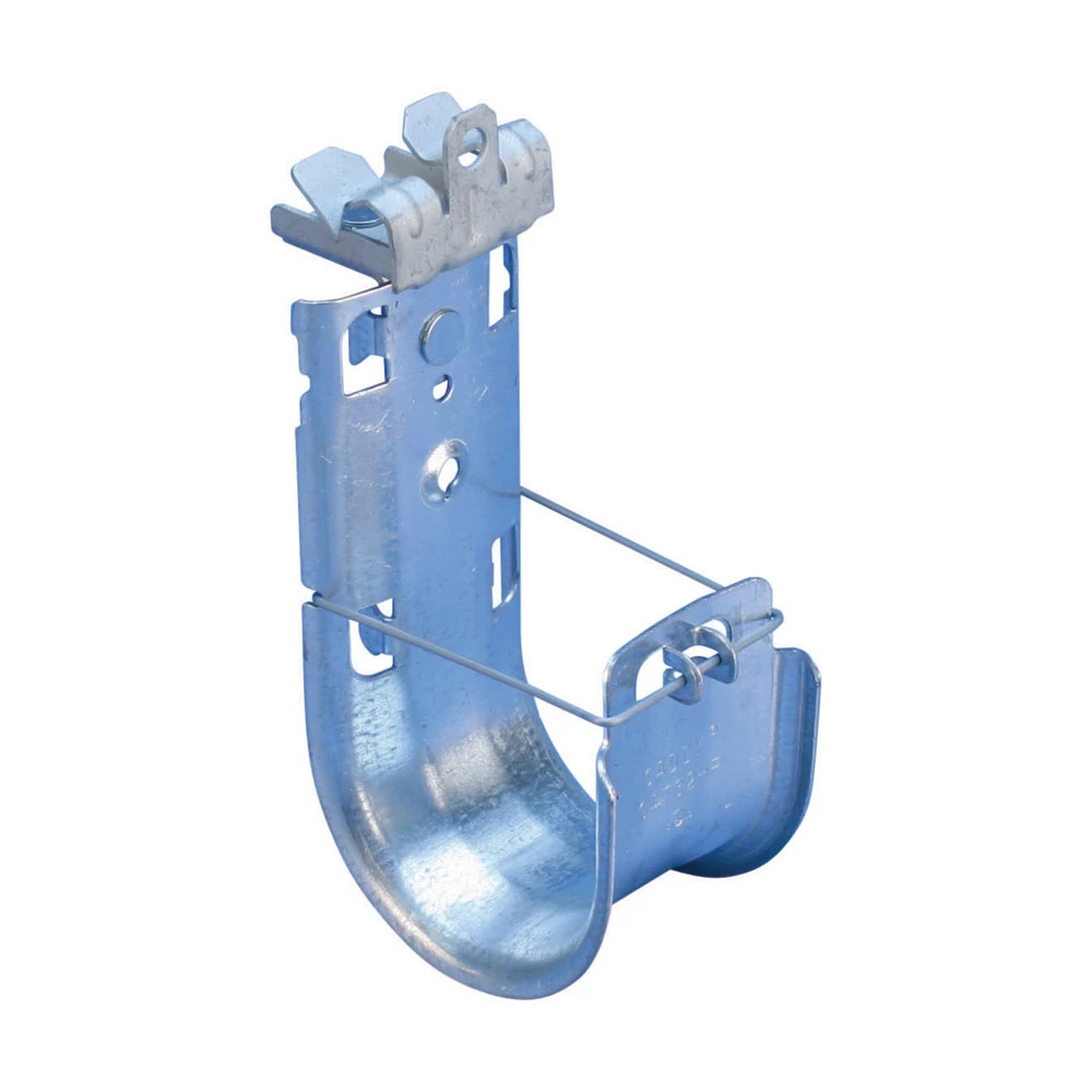 Cat HP 2" J-hook with hammer-on flange clip, swivel 1/8"1/4" flange