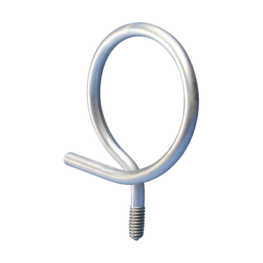 Threaded bridle ring, 2" dia, 1/4" screw, metal