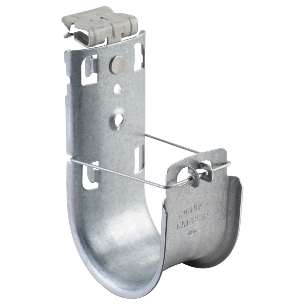 nVent CADDY Cat HP J-Hook with Hammer-On Flange Clip, 2" dia, 5/16"?1/2" Flange
