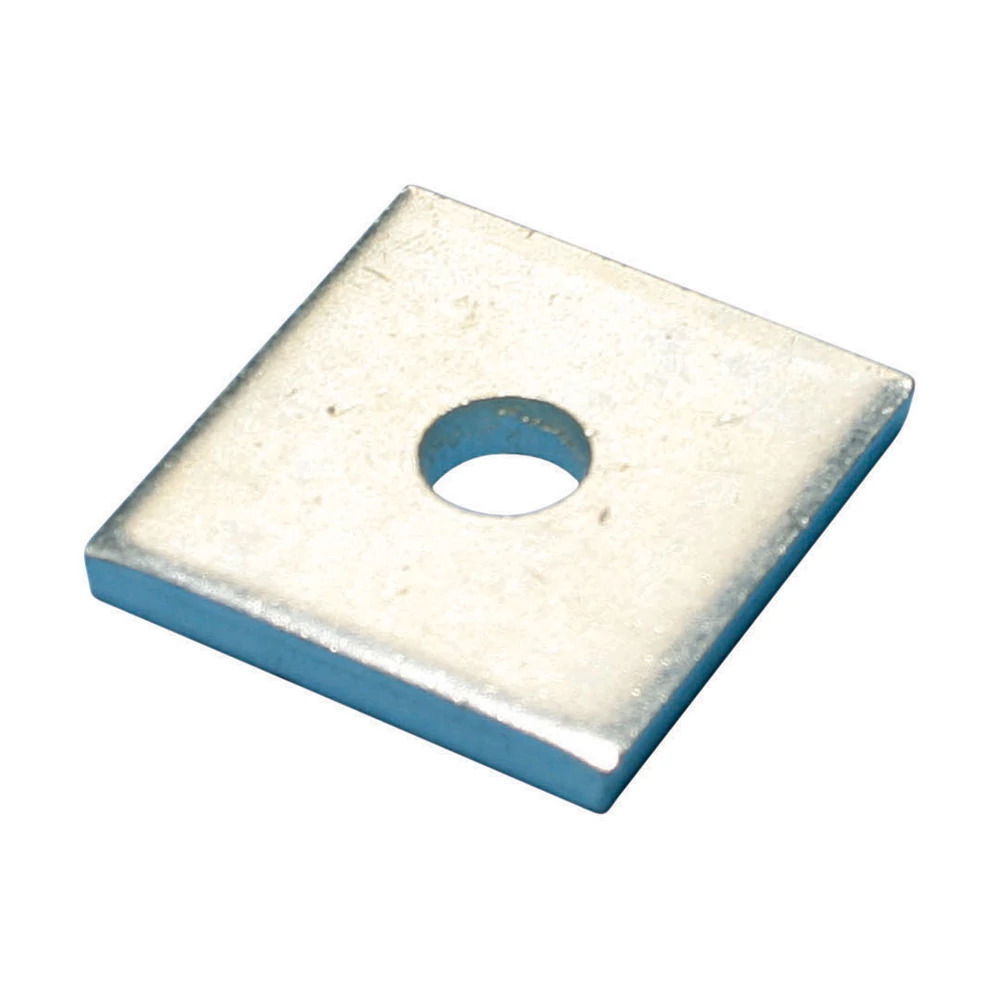 Square Channel Washer, Steel, EG, 3/8" Rod, 0.438" Hole