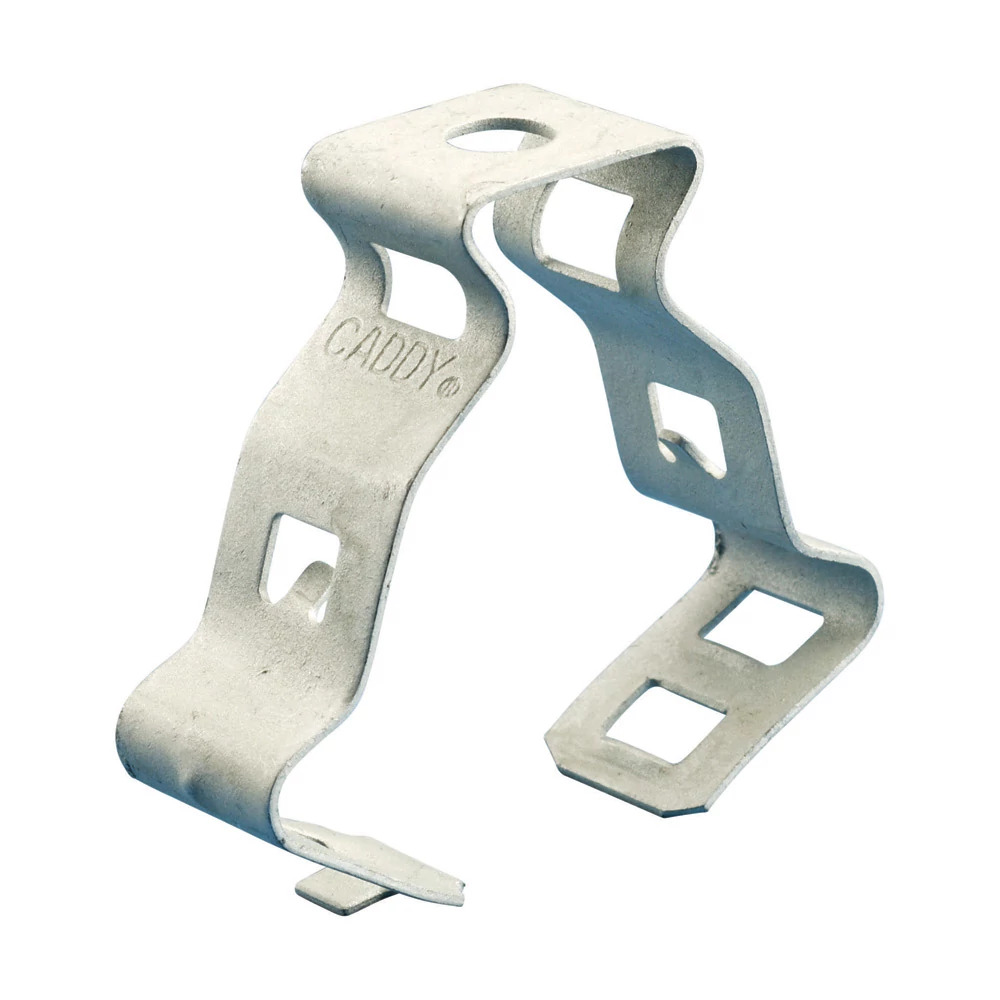 Snap Close Conduit/Pipe Clamp, Spring Steel, 1 1/4" EMT, 1 1/4" Rigid/Pipe, 9/32" Hole, Plain