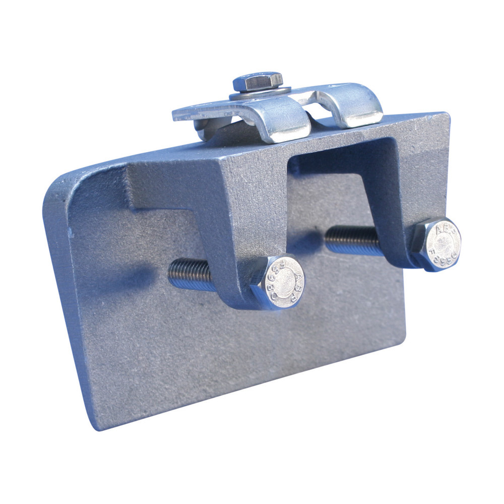 Cast Two Bolt Beam Bonding Clamp, Aluminum, 1" Max Flange Thickness
