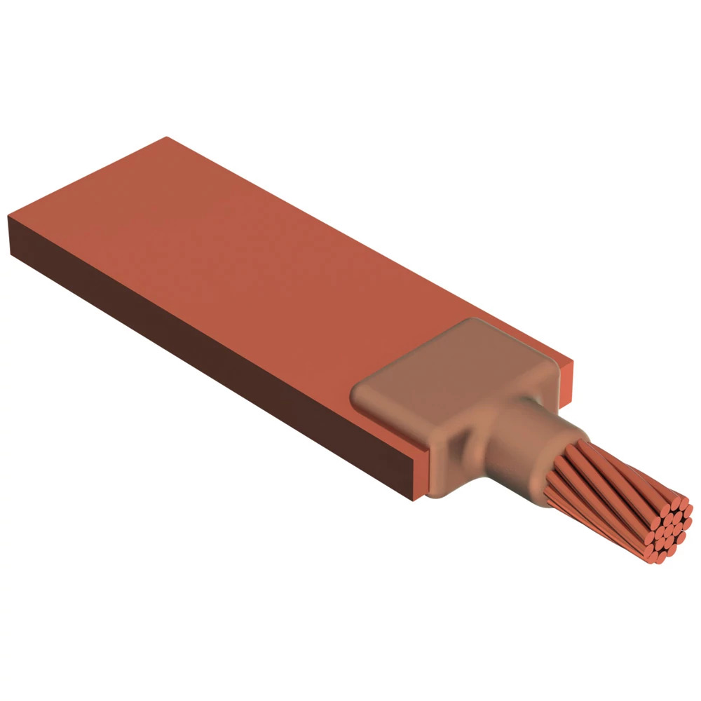 Cable to Lug or Busbar, LA, 3/16" x 1", 4/0 Concentric