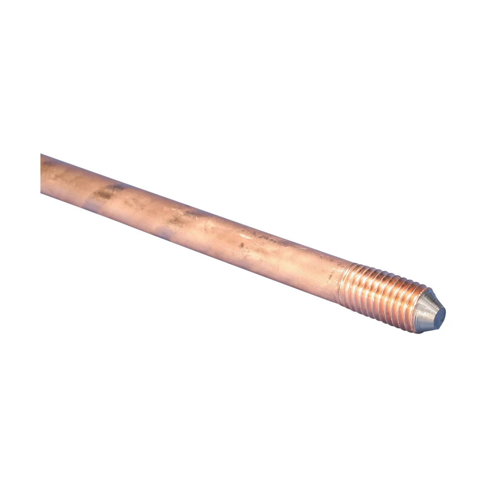 Copper-Bonded Ground Rod, Threaded, 5/8" dia, 10', 10 mil Plating, 8.4 lb