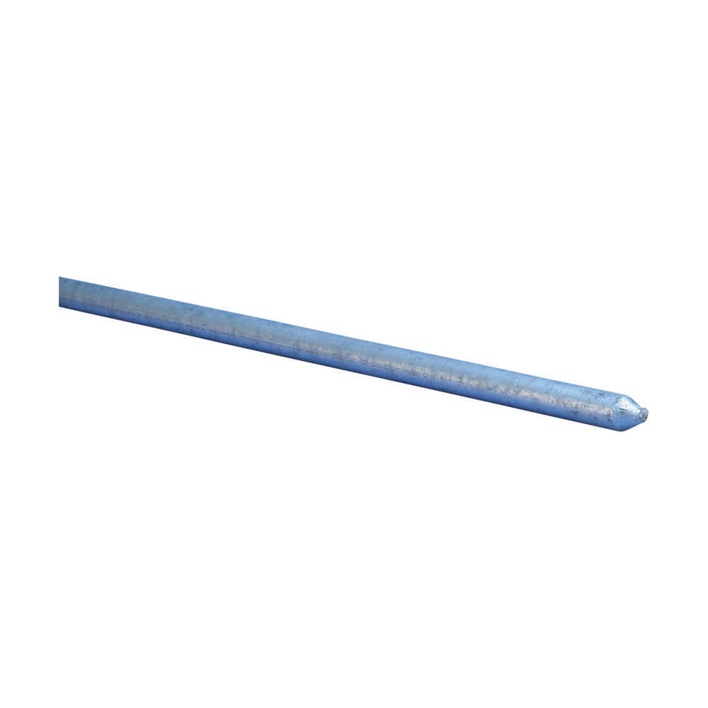 Galvanized Ground Rod, Pointed, 1/2" dia, 8'