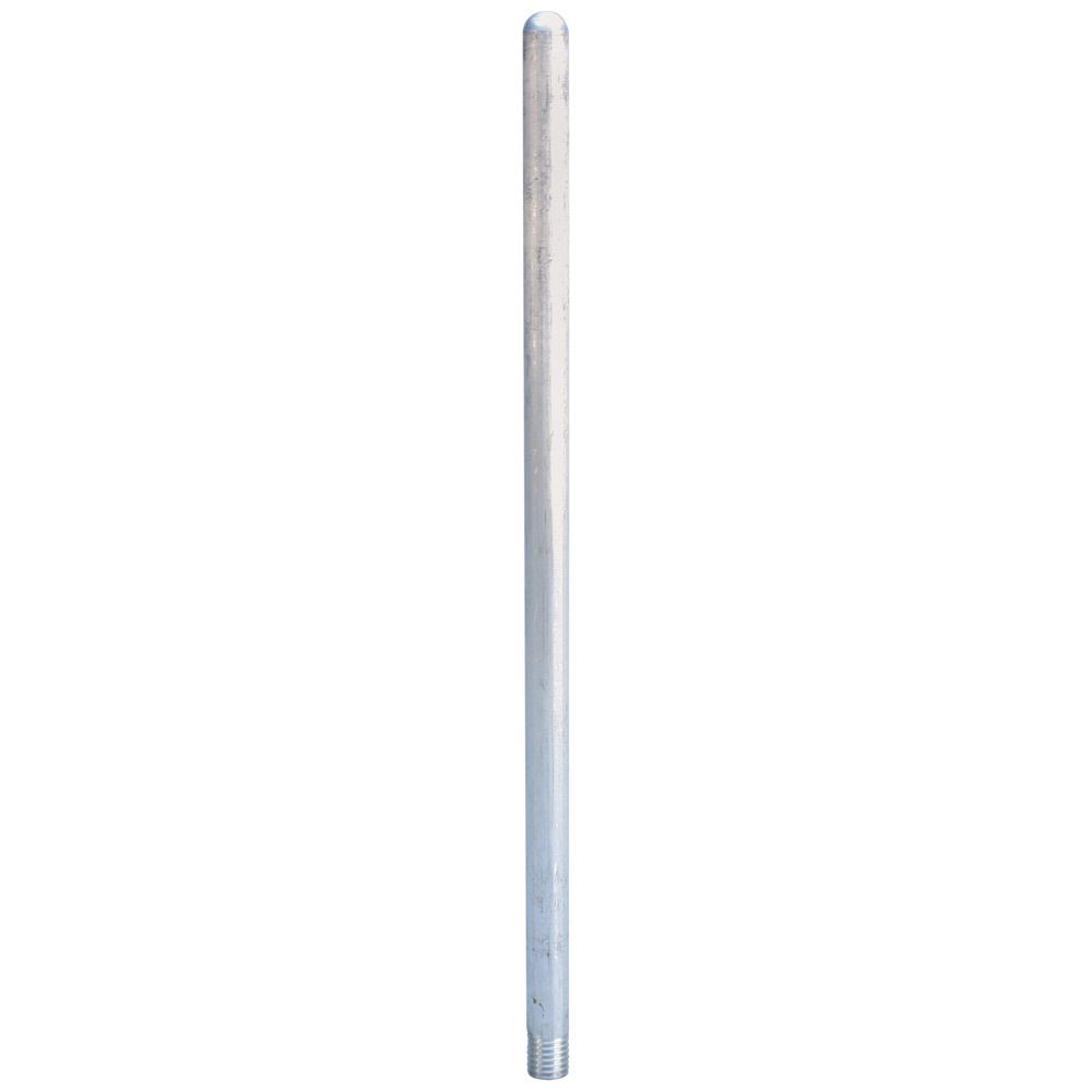 Air Terminal, Imperial Thread, Aluminum, 5/8" dia, Blunt, 24"