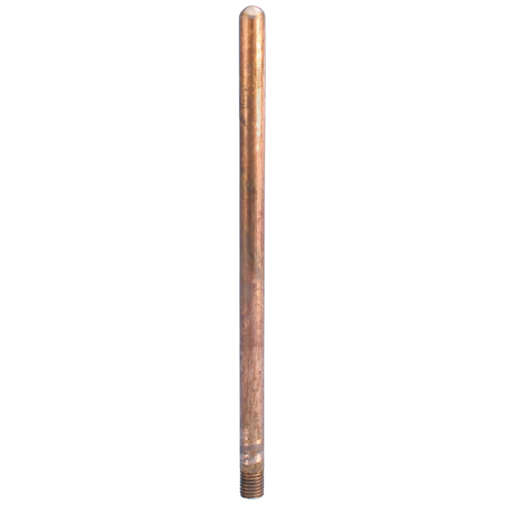 Air Terminal, Imperial Thread, Copper, Bare, 3/8" dia, Blunt, 12"