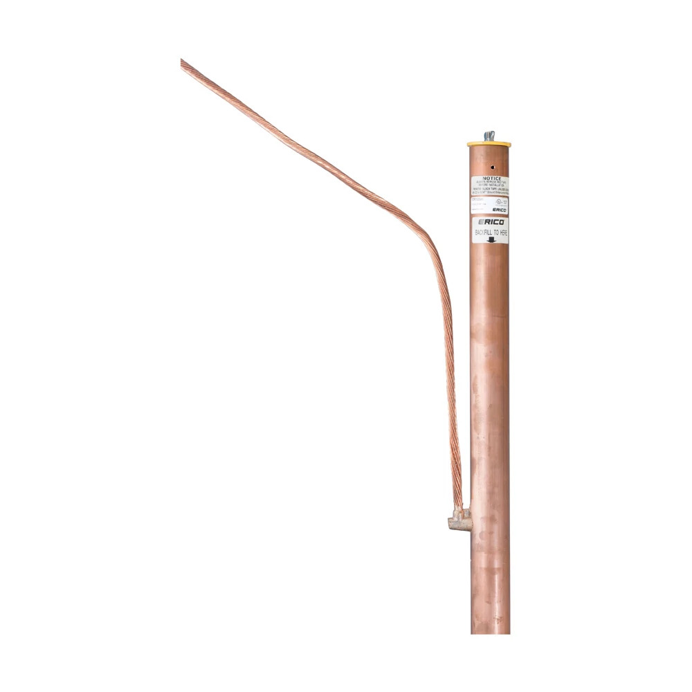 Chemical Ground Electrode, Vertical/Up, 10' Electrode, 4' Pigtail, 4/0 Stranded, Kit