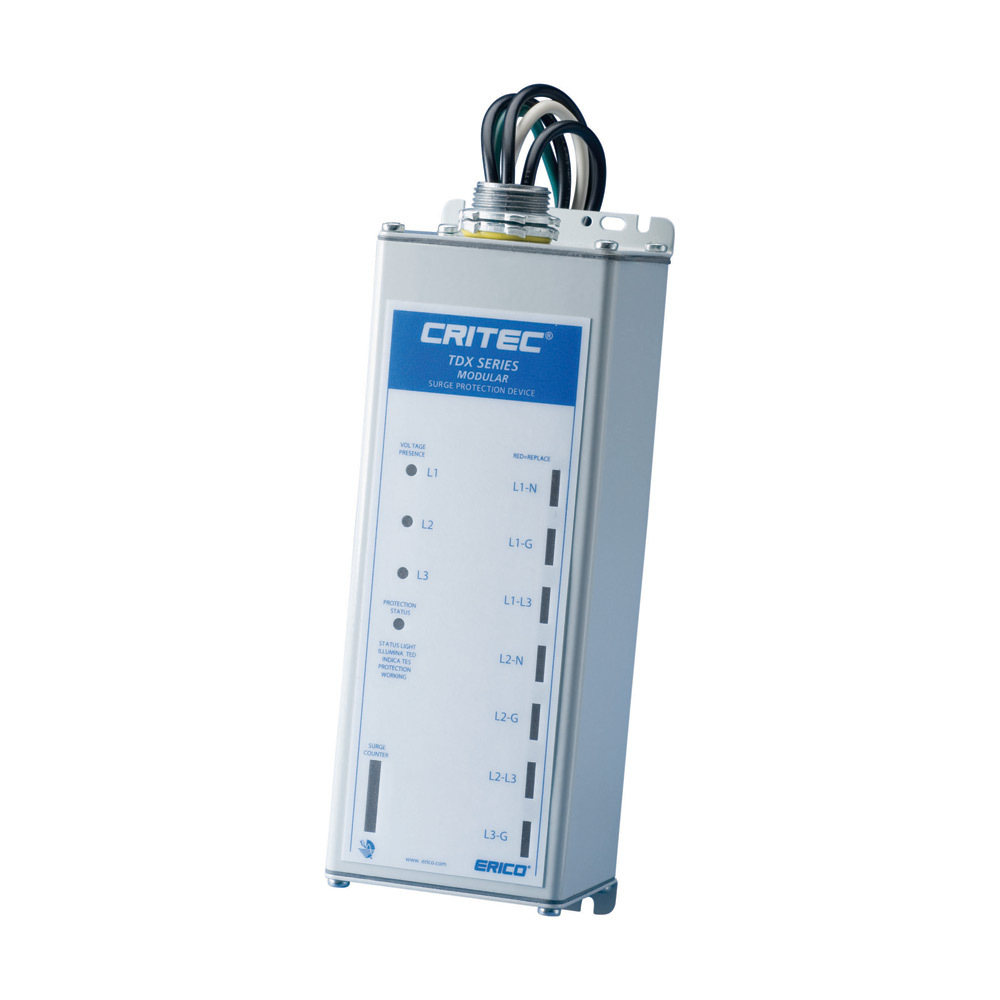 Modular TDX Panel Protector, 100 kA with Surge Counter, 480 V Un, 3Ph? 3W+G Distribution System