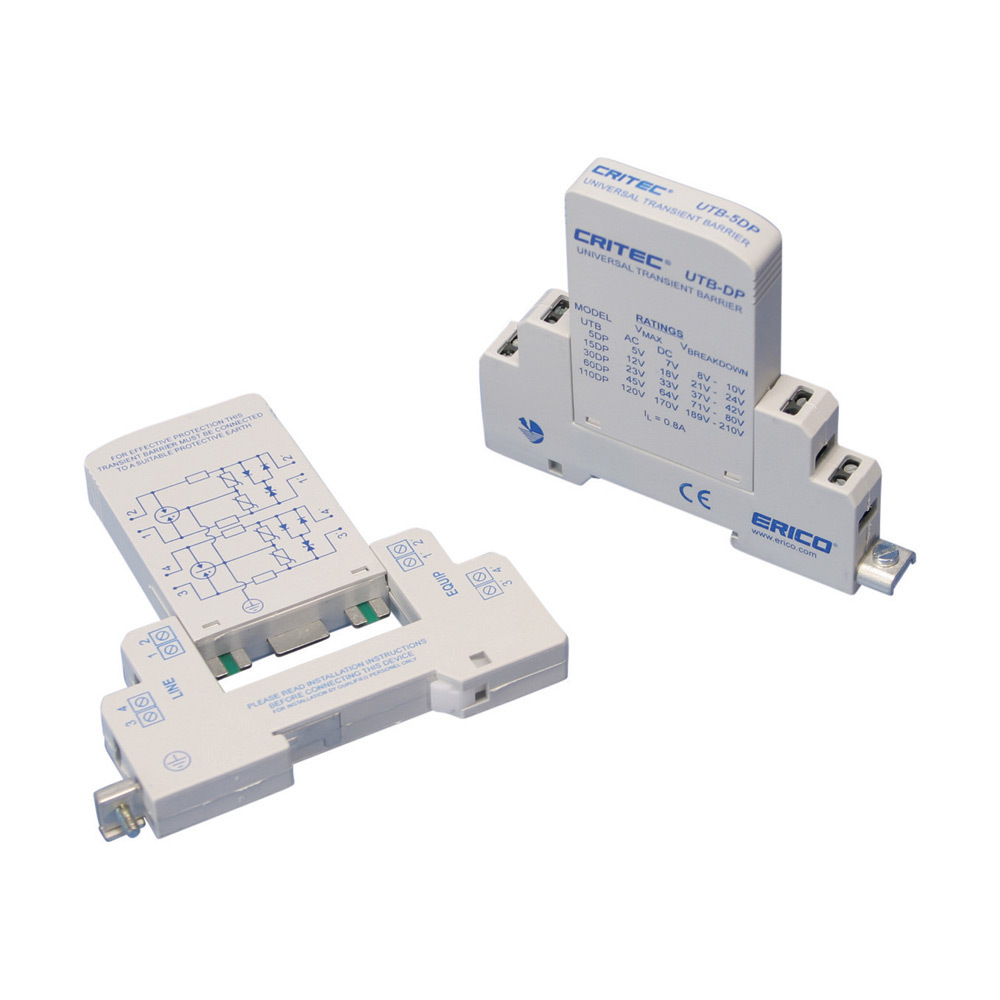 Universal Transient Barrier, Dual Pair, 10-21 VAC, 15-30 VDC Un