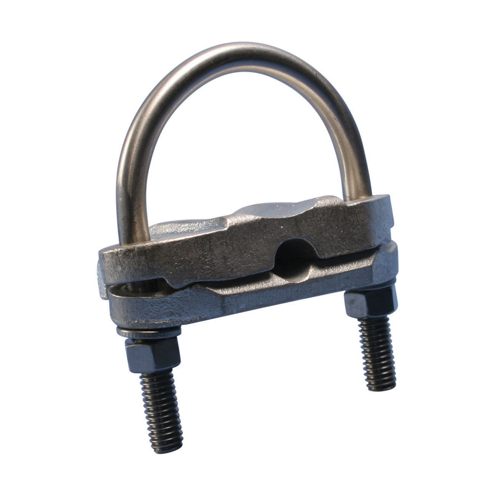Fence Clamp, One Conductor, 2 1/2" Fence Post, 2/0 Solid-250 kcmil Stranded, 16 mm Stranded-120 mm Stranded