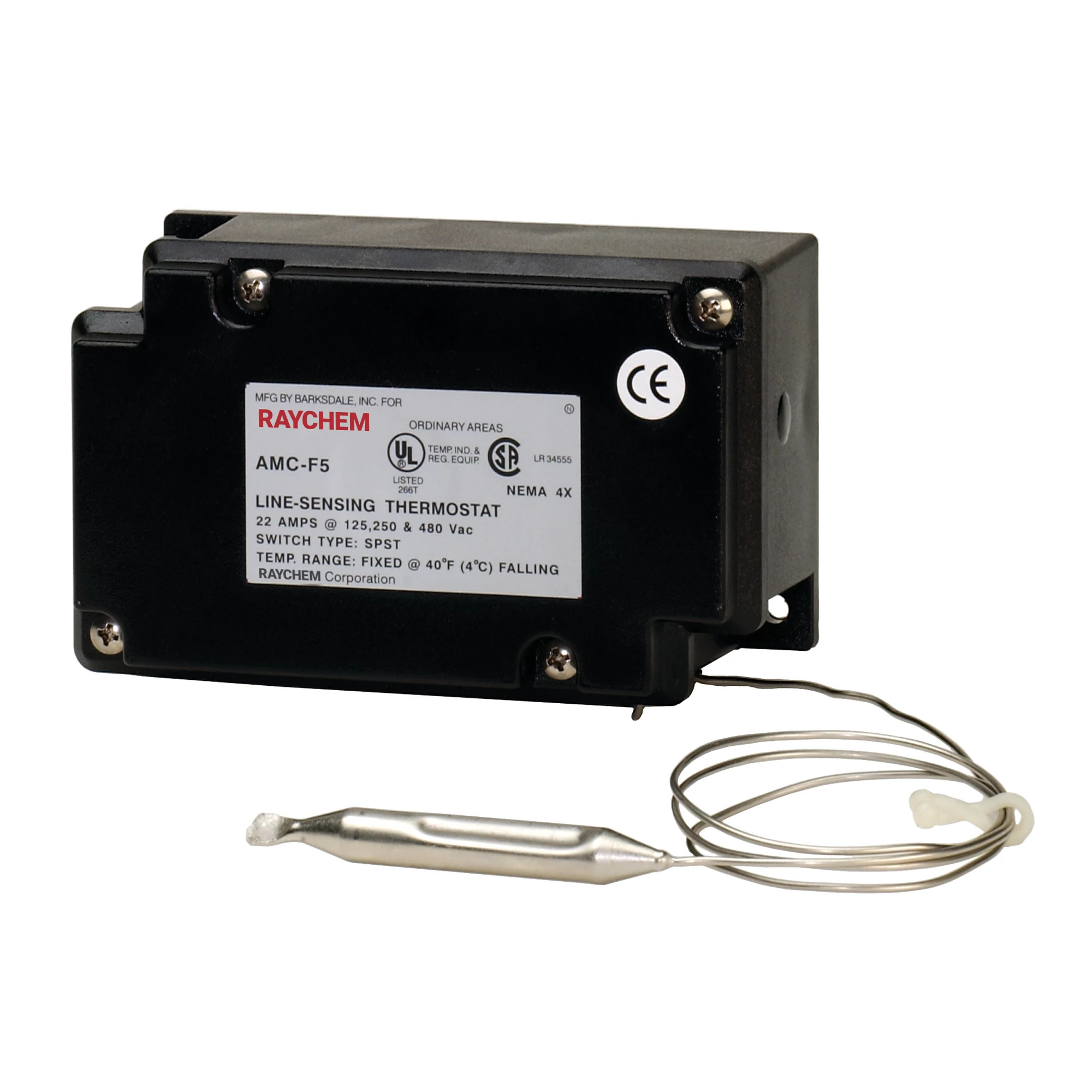 AMC-F5 Mechanical thermostat 40F fixed setpoint , 22 A at 125/250/480 V