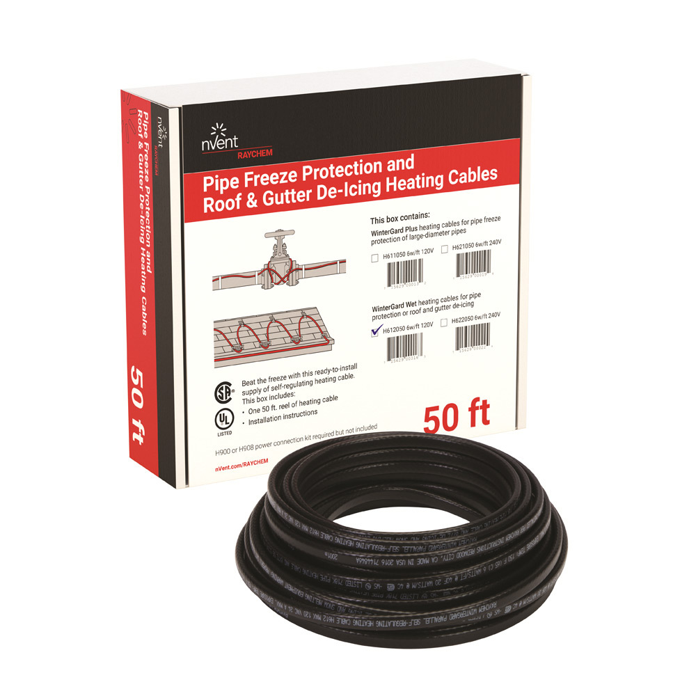 WinterGard Wet Self-Reg Heating Cable box, 120 V, 6 W/ft at 40 degree F, 50 ft