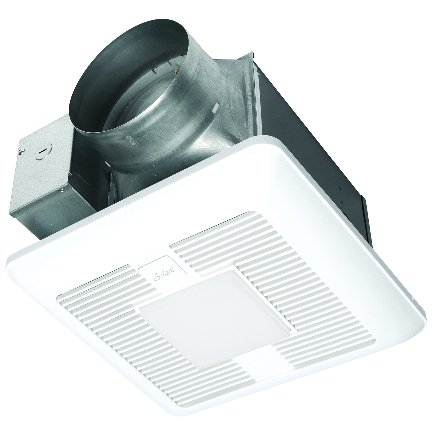 Fan/LED Light with ECM Motor and Pick-A-Flow 110, 130 or 150 CFM (LED chip panel incorporates night light). 