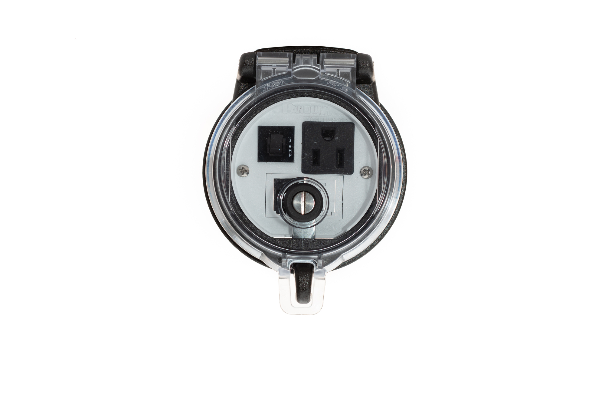 Data Access Port, 3in. Base, Simplex Out