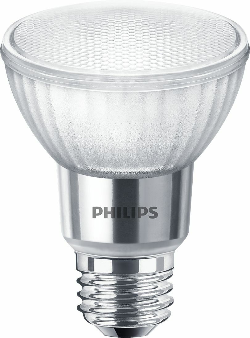 The optimal LED accent light with a seamless look. Up to 80% energy saving compared with halogen lamps and lower maintenance costs;Easy to replace/retro-fit. Broad compatibility with transformers;Perfect fit in most current Halogen fixtures Philips is driving the switch to energy-efficient solutions. Upgrade your track and accent lights with our small diameter reflectors for instant energy savings and unbeatable quality. Available in both Glass and Plastic casings,  Philips LED Par20s are the ideal replacement for halogen. Ranging from 25000 hour LED Lifetime;Easy to replace/retro-fit- Perfect fit in most current Halogen fixtures;Optimized look and feel of product;Available in both CRI 80 or CRI 90 options;Ranging between 3-year to 5-year limited component warranty depending upon operating hours;Color warms when dimmed (2700K to 2200K) Hotels, restaurants, bars, cafs, museums, shops;Lobbies, corridors, stairwells, washrooms, reception areas , exhibitions, display cabinets