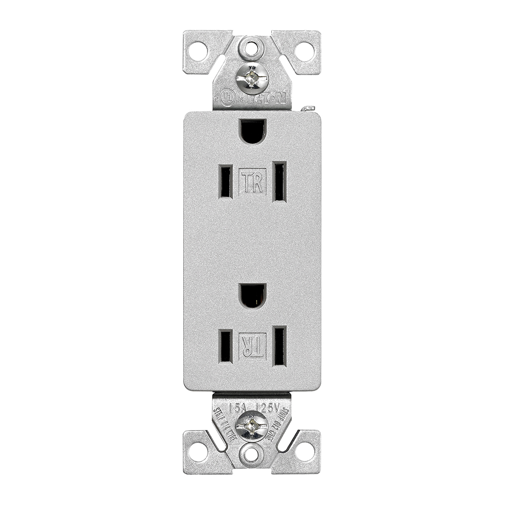 Eaton receptacle, 15A, 125V,Two-pole, Thermoplastic, White