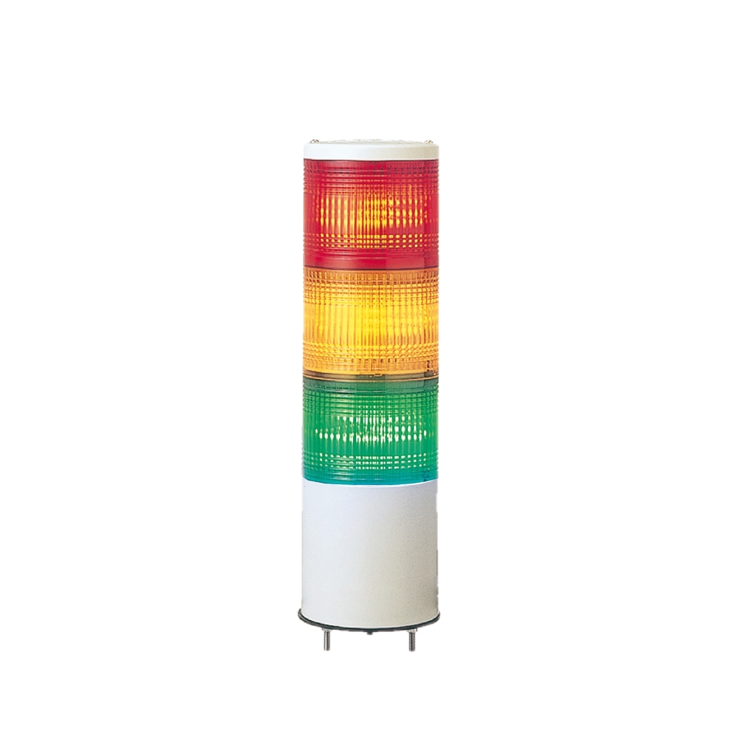 Complete pre wired monolithic tower light, Harmony XVC, plastic, red orange green, 40mm, base mounting, steady, IP23, 24V AC DC