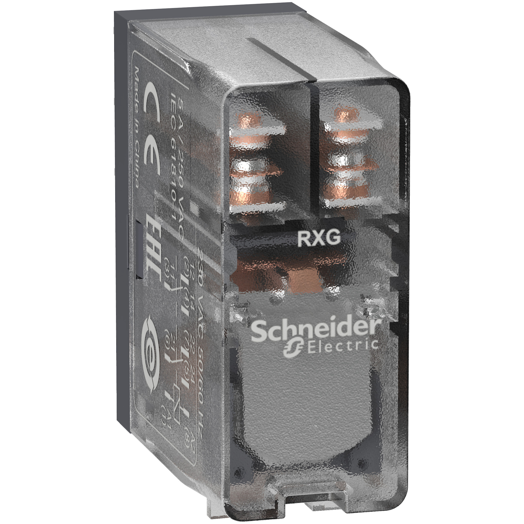 Harmony, Interface plug-in relay, 5 A, 2 CO, clear cover, 120 V AC