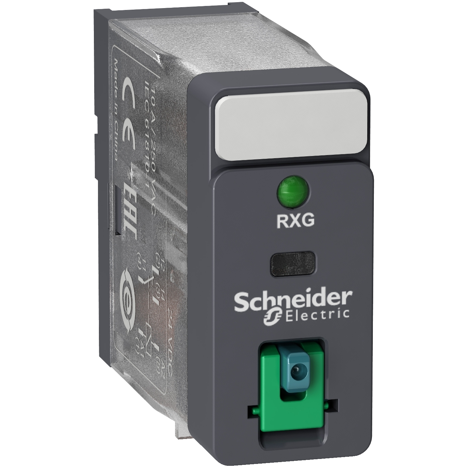 interface plug in relay, Harmony Electromechanical Relays, 10A, 1CO, with LED, lockable test but to n, 24V DC
