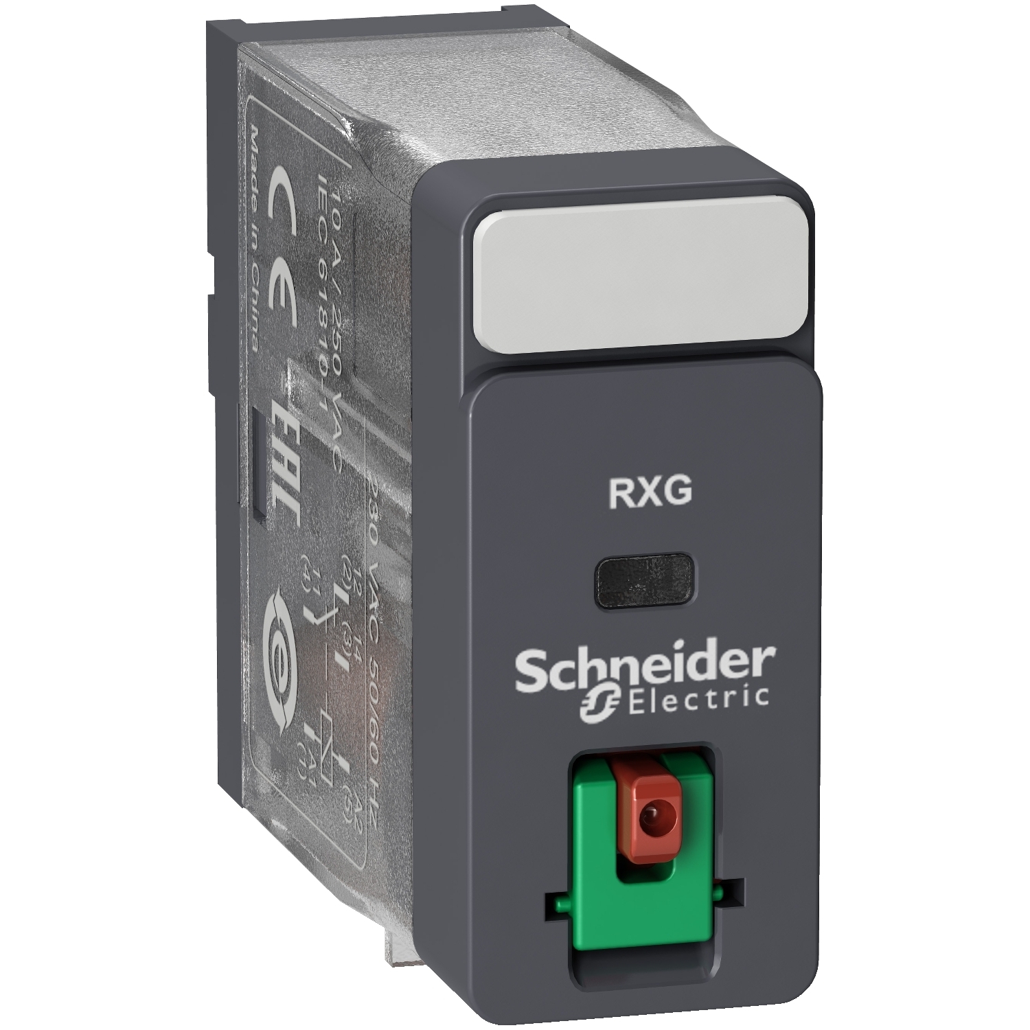 interface plug in relay, Harmony Electromechanical Relays, 10A, 1CO, lockable test but to n, 120V AC