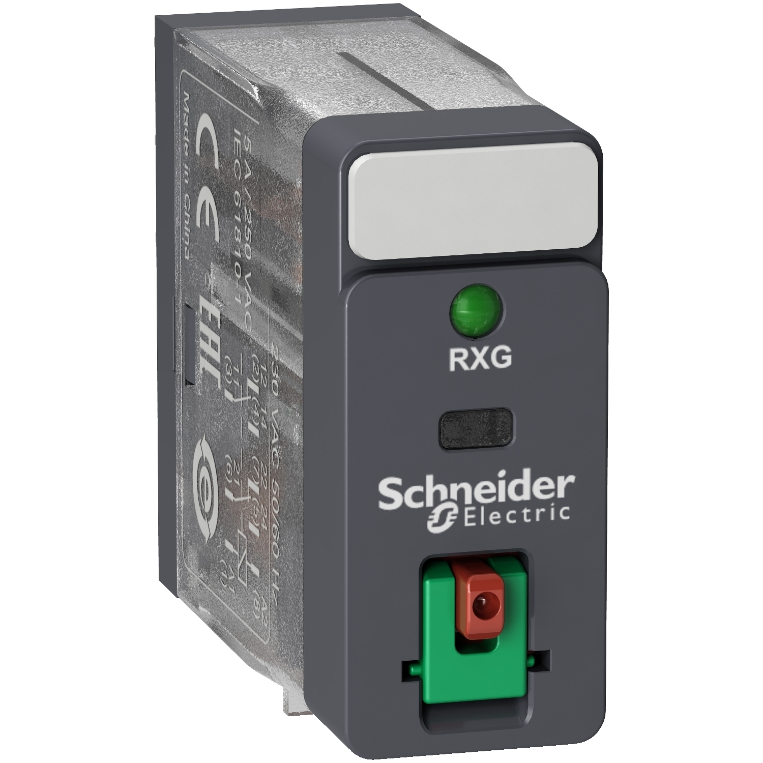 interface plug in relay, Harmony Electromechanical Relays, 5A, 2CO, with LED, lockable test but to n, 120V AC