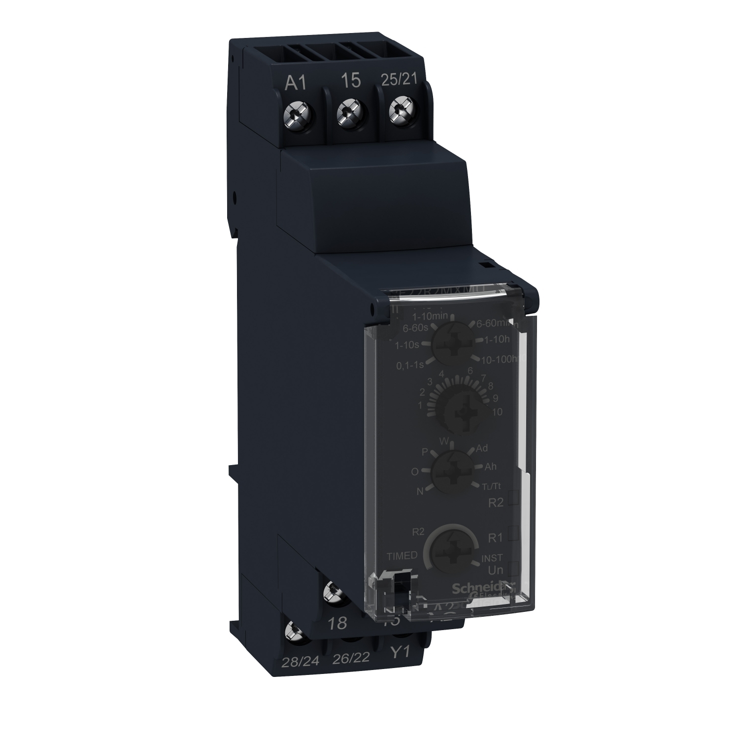 multifunction relay, Harmony Timer Relays, 8A, 2CO, 0.1s?100h, symmetrical flashing, 12..240V AC DC